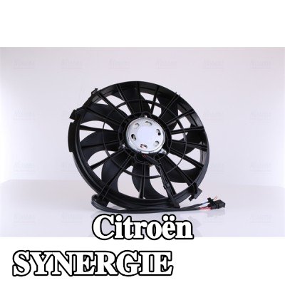 NISSENS مروحة, المبرد 384mm, بدون غطاء مروحة المبرد, بدون مقاوم, بدون وحدة التحكم — Citroën Synergie