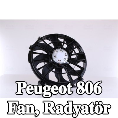 NISSENS Fan, radyatör 384mm, radyatör fanı kapağı olmadan, direnç olmadan, kontrol ünitesi olmadan — Peugeot 806