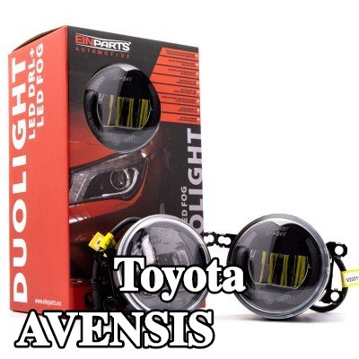 EINPARTS مصباح ضباب DUOLIGHT, الأمامي, H11, H8, LED, مع مجموعة أسلاك, مع مجموعة أدوات التثبيت — 2002 Toyota Avensis