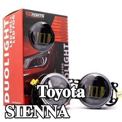 EINPARTS مصباح ضباب DUOLIGHT, الأمامي, H11, H8, LED, مع مجموعة أسلاك, مع مجموعة أدوات التثبيت — Toyota Sienna