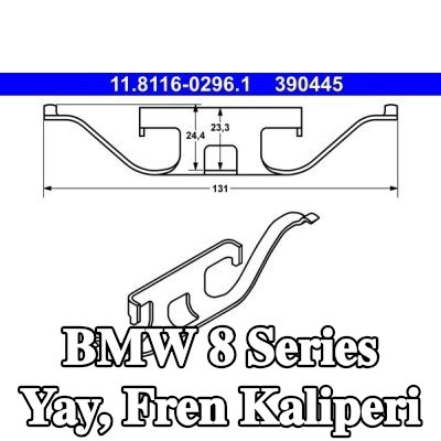 ATE Yay, fren kaliperi — 1995 BMW 8 Series