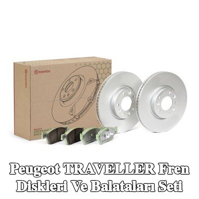BREMBO İçten havalandırmalı fren diskleri ve balataları seti, gıcırtı önleyici plaka ile, cıvata/vida ile — Peugeot Traveller