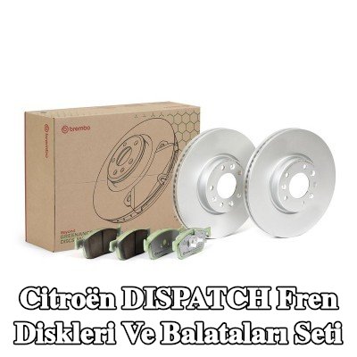 BREMBO İçten havalandırmalı fren diskleri ve balataları seti, gıcırtı önleyici plaka ile, cıvata/vida ile — Citroën Dispatch