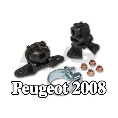 HJS مجموعة التثبيت, كاتم الصوت مع مشبك — Peugeot 2008