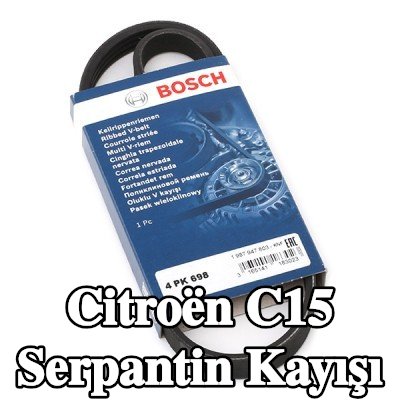 BOSCH Serpantin kayışı 698mm, Number of ribs: 4 — 2000 Citroën C15