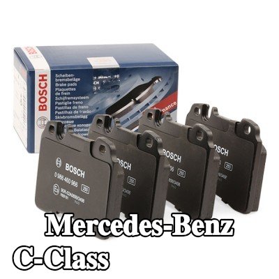 BOSCH مجموعة وسادات الفرامل 17, 5mm, مع لوحة مانعة للصرير — 1997 Mercedes-Benz C-Class