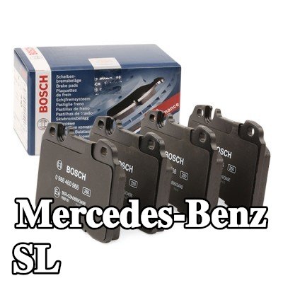 BOSCH مجموعة وسادات الفرامل 17, 5mm, مع لوحة مانعة للصرير — 2000 Mercedes-Benz Sl
