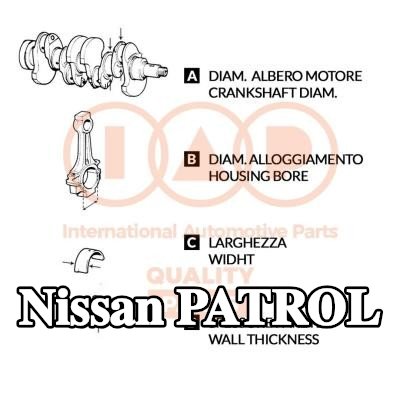 IAP QUALITY PARTS مجموعة محامل قضيب التوصيل — 1997 Nissan Patrol