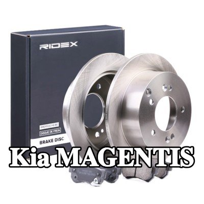 RIDEX مجموعة أقراص الفرامل والوسادات للمحور الخلفي, صلب — Kia Magentis