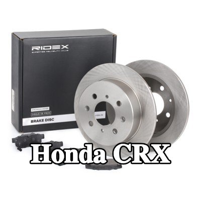 RIDEX مجموعة أقراص الفرامل والوسادات للمحور الخلفي, صلب, مع لوحة مانعة للصرير — Honda Crx