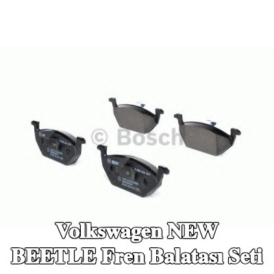 BOSCH Fren balatası seti 18, 7mm, piston klipsli — Volkswagen New Beetle