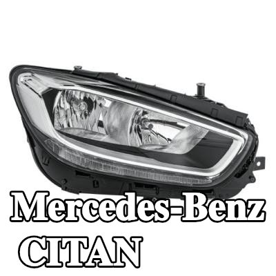 HELLA المصباح الأيمن, H7, مع لمبات, مع محرك لتسوية المصابيح الأمامية — Mercedes-Benz Citan