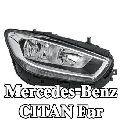 HELLA Far Sağ, H7, ampullü, far seviyeleme motorlu — Mercedes-Benz Citan