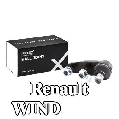 RIDEX وصلة كروية للمحور الأمامي, السفلي, كلا الجانبين, مع مواد تثبيت — 2011 Renault Wind