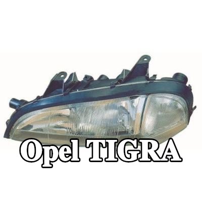 ABAKUS المصباح الأمامي الأيسر, H1, لون العدسة (مؤشر الاتجاه): شفاف كالكريستال, بدون لمبة — Opel Tigra