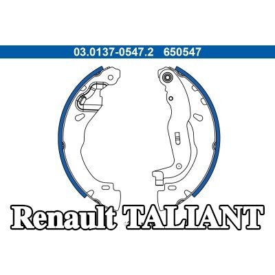 ATE مجموعة أحذية الفرامل مع ذراع — Renault Taliant
