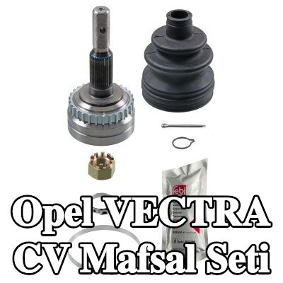 FEBI BILSTEIN Ön aks sol CV mafsal kiti, Ön Aks Sağ, Tekerlek Tarafı, somunlu, gres ile — 2000 Opel Vectra