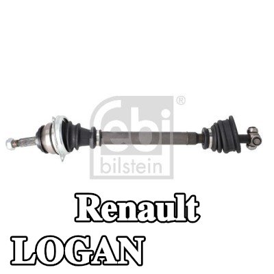 FEBI BILSTEIN عمود الدفع المحور الأمامي الأيسر, مع صمولة — 2004 Renault Logan