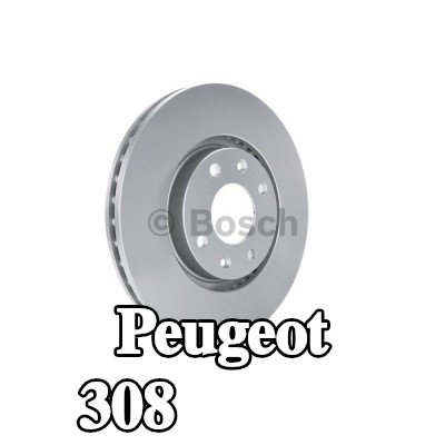 BOSCH القطر الخارجي لقرص المكابح: 282, 6mm, مُهوى, مزود بفتحات تهوية داخلية, مطلي, مع مسامير/براغي — 2012 Peugeot 308