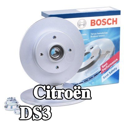 BOSCH القطر الخارجي لقرص المكابح: 249mm, صلب, مطلي, مع حلقة مستشعر ABS, مع محمل العجلة — Citroën Ds3