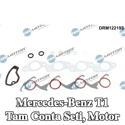 DR.MOTOR AUTOMOTIVE Tam Conta Seti, silindir kapağı contasız motor, egzoz manifoldu contası ile (ler), emme manifoldu contası/contaları ile — Mercedes-Benz T1