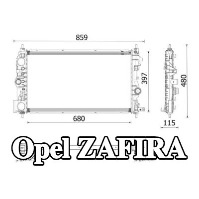MAHLE مبرد المحرك — 2016 Opel Zafira