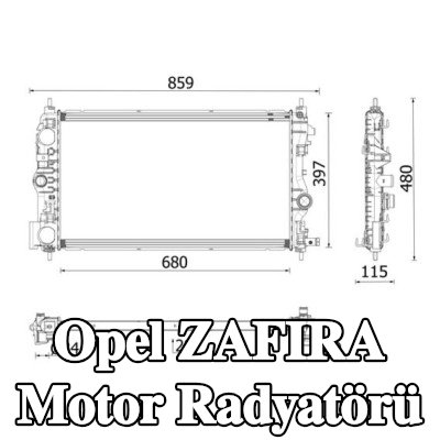 MAHLE Motor radyatörü — 2016 Opel Zafira