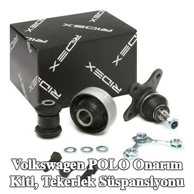 RIDEX Onarım kiti, tekerlek süspansiyonu bilyeli mafsallı, sabitleme malzemesi ile, lastik yatağı ile — 2000 Volkswagen Polo