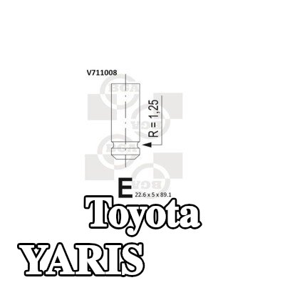 BGA صمام العادم — 2000 Toyota Yaris