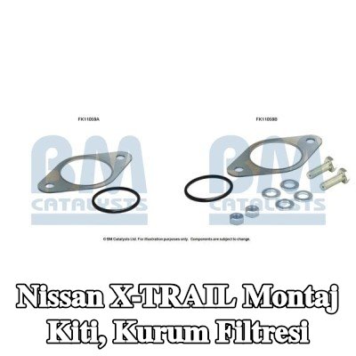 BM CATALYSTS Montaj Kiti, kurum filtresi — 2012 Nissan X-trail