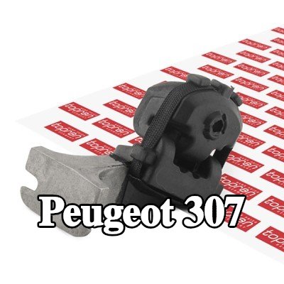 TOPRAN حامل التثبيت, كاتم الصوت الخلفي, مع حامل — Peugeot 307