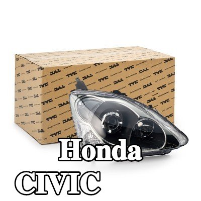 TYC المصباح الأيمن, H1, HB3, بدون محرك كهربائي — 2002 Honda Civic
