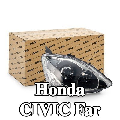 TYC Far Sağ, H1, HB3, elektrik motoru olmadan — 2000 Honda Civic