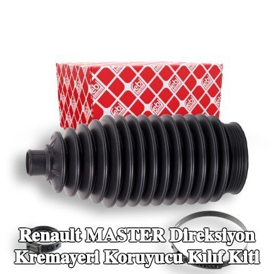 FEBI BILSTEIN Sol ön aks direksiyon kremayeri kılıfı kiti, kelepçeli — Renault Master
