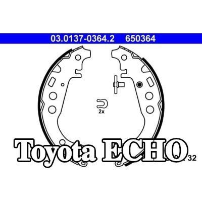 ATE مجموعة أحذية الفرامل — Toyota Echo
