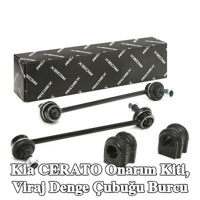 RIDEX Onarım kiti, ön aks her iki taraf için stabilizatör burcu, bağlantı çubuğu ile — Kia Cerato