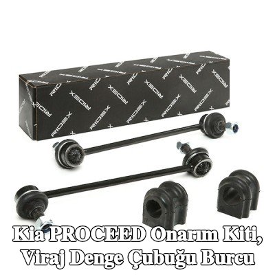 RIDEX Onarım kiti, ön aks her iki taraf için stabilizatör burcu, bağlantı çubuğu ile — 2012 Kia Proceed