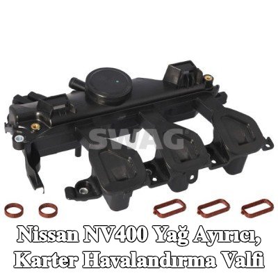 SWAG Yağ ayırıcı, conta/sızdırmazlık elemanları ile karter havalandırması — Nissan Nv400