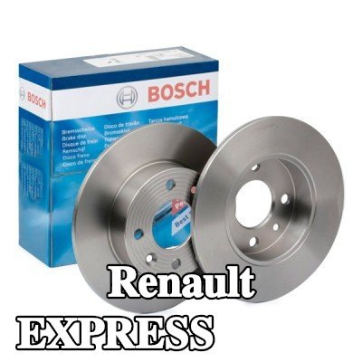 BOSCH القطر الخارجي لقرص المكابح: 237, 8mm, صلب, مشحم, مع مسامير/براغي — Renault Express