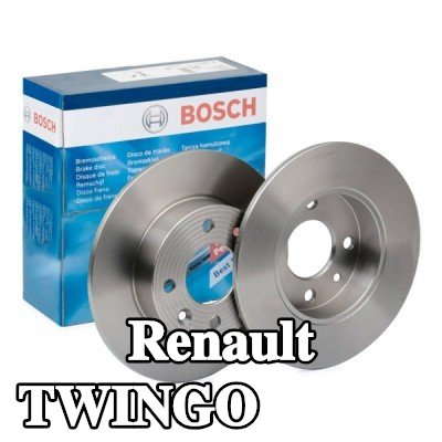 BOSCH القطر الخارجي لقرص المكابح: 237, 8mm, صلب, مشحم, مع مسامير/براغي — 2002 Renault Twingo