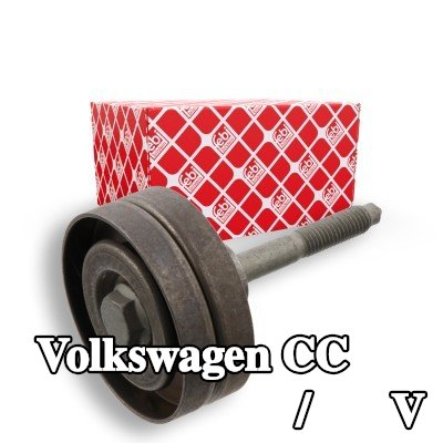 FEBI BILSTEIN بكرة الانحراف/التوجيه, V-ribbed belt Outer Diameter: 70mm, مع برغي — Volkswagen Cc