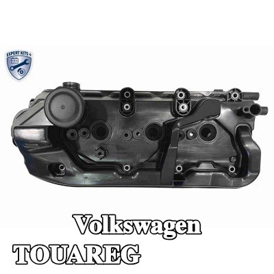 VAICO غطاء الروك للأسطوانة 1-3, مع حشية/مانع تسرب, مع مسامير/براغي, مع صمام تنفيس — Volkswagen Touareg