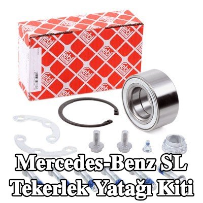 FEBI BILSTEIN Tekerlek yatağı kiti Arka Aks Sol, Arka Aks Sağ, cıvata/vida ile, tutma halkası, aks somunu ile — 2000 Mercedes-Benz Sl