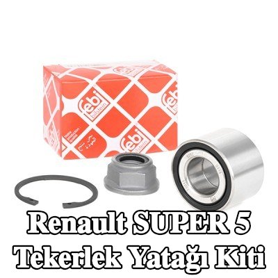 FEBI BILSTEIN Tekerlek yatağı kiti Arka Aks Sol, Arka Aks Sağ, somunlu, tutma halkası — Renault Super 5