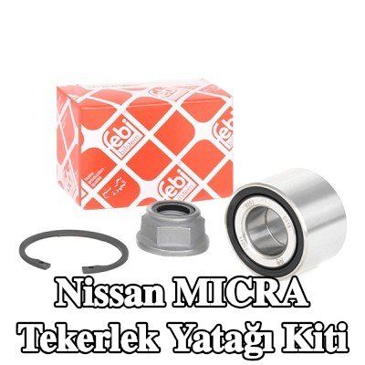 FEBI BILSTEIN Tekerlek yatağı kiti Arka Aks Sol, Arka Aks Sağ, somunlu, tutma halkası — 2002 Nissan Micra