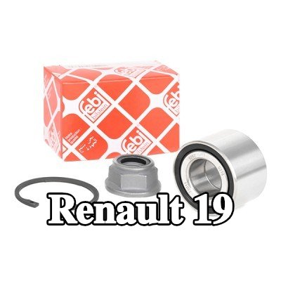 FEBI BILSTEIN طقم محمل العجلة للمحور الخلفي الأيسر, المحور الخلفي الأيمن, مع صمولة, مع حلقة تثبيت — Renault 19