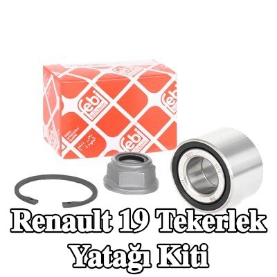 FEBI BILSTEIN Tekerlek yatağı kiti Arka Aks Sol, Arka Aks Sağ, somunlu, tutma halkası — Renault 19