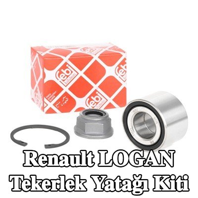 FEBI BILSTEIN Tekerlek yatağı kiti Arka Aks Sol, Arka Aks Sağ, somunlu, tutma halkası — Renault Logan