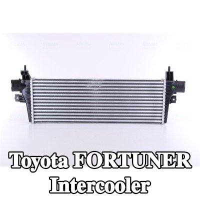 NISSENS المبرد البيني بدون وصلة سريعة, موصل أيسر, زاوي, الموصل الأيمن, زاوي — Toyota Fortuner