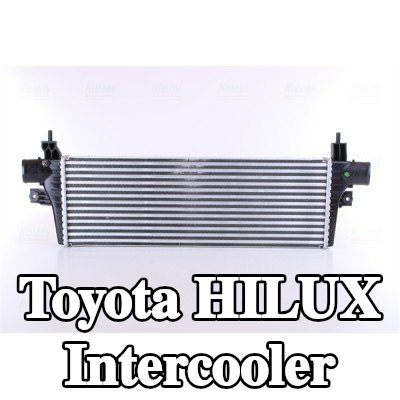 NISSENS Hızlı bağlantı parçası olmayan Intercooler, Sol konektör, açılı, Sağ konektör, açılı — Toyota Hilux